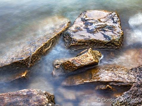 Water On The Rocks_22733.jpg - Photographed along the Rideau Canal Waterway at Smiths Falls, Ontario, Canada.